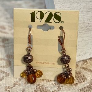 1928 Amber Dangle Earrings
